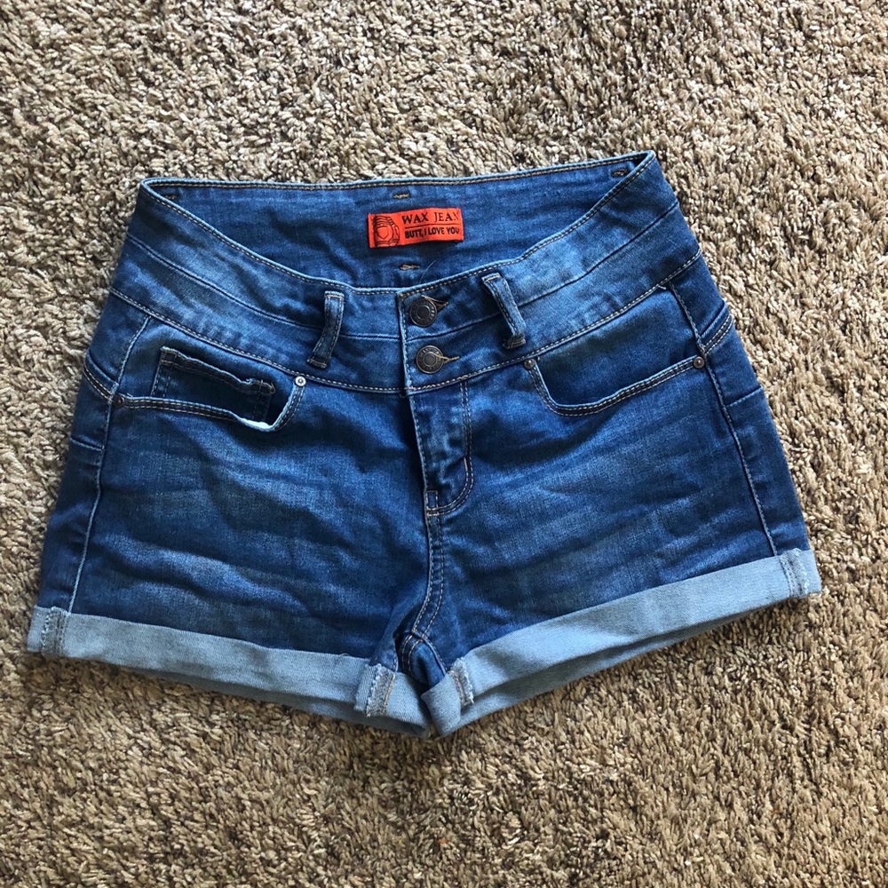Wax jean Butt I love you shorts